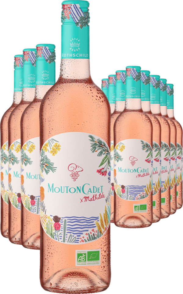 8+4-PAKET Mouton Cadet »Mathilde« Rosé – Bio 2023