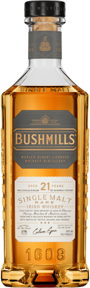 Bushmills 21 Years Old Single Malt Rare Irish Whiskey