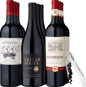 9er-Probierpaket »Vollmundige Rotwein-Safari« + Kellnermesser GRATIS