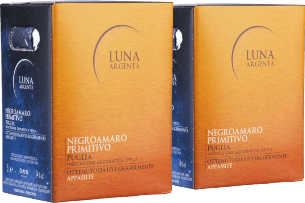 2022 Luna Argenta Negroamaro Primitivo Appassite - 5l-Bag-in-Box 2er-Bundle